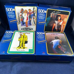 Blockbuster Movie Puzzles 500-Piece Set Featuring Clueless Flashdance Footloose